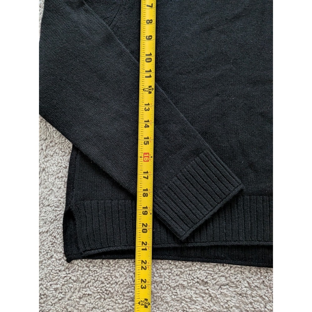Quince Mongolian Cashmere Boxy Crewneck Sweater Womens Large Black NWT - Picture 7 of 8